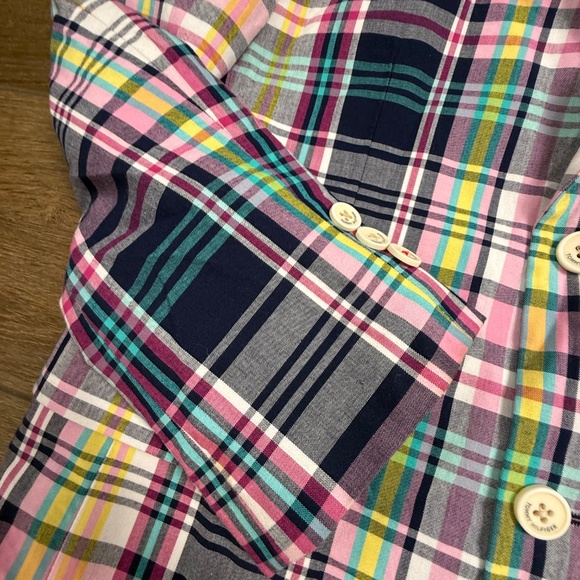Tommy Hilfiger Boy's Plaid Blazer Size 14, Two Button, Long Sleeve, Lined Preppy - Picture 10 of 16